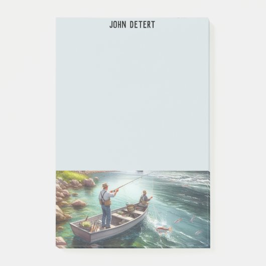 Persoonlijke Post-It-notities 'Gone Fishing' Post-it® Notes (Voorkant)