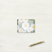 Persoonlijke Post-it® notities met madeliefje en f Notes (Op bureau)