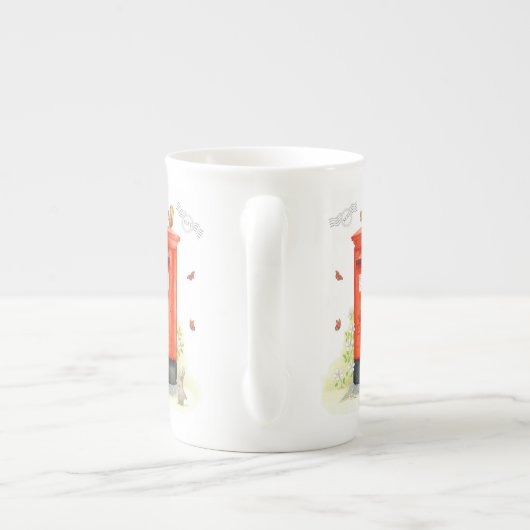 Persoonlijke postbus Posthaste Bone China Mok (Achterkant)
