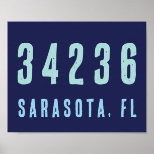 Persoonlijke postcode, plaats, staat Navy Blue Poster