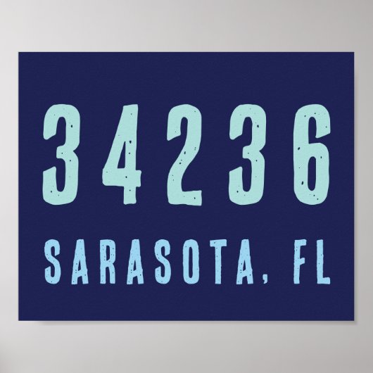 Persoonlijke postcode, plaats, staat | Navy Blue Poster (Voorkant)