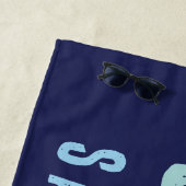 Persoonlijke postcode, plaats, staat | Navy Blue Strandlaken (In situ)