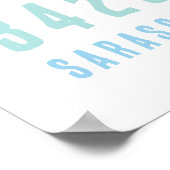 Persoonlijke postcode, Stad, Stadskustblauwdruk Poster (Hoek)