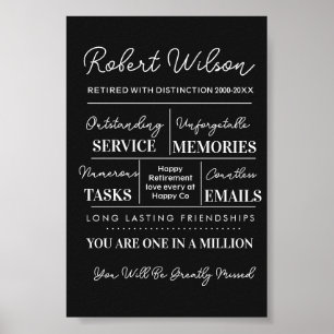 Persoonlijke Posterprint voor Pensionering Poster