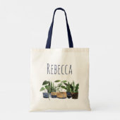 Persoonlijke potplant & Cactus Tote Bag (Achterkant)