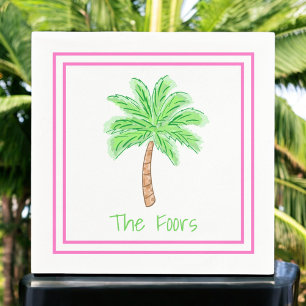 Persoonlijke Preppy Palmboom Grens Lunch Diner Servet