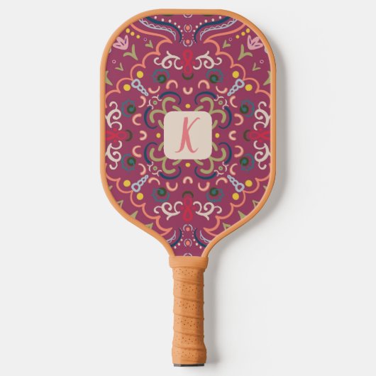 Persoonlijke Preppy Retro Pickleball Paddle (Voorkant)