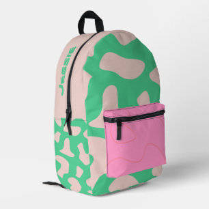 Persoonlijke pret kleuren print gesneden naaizak bedrukte rugzak
