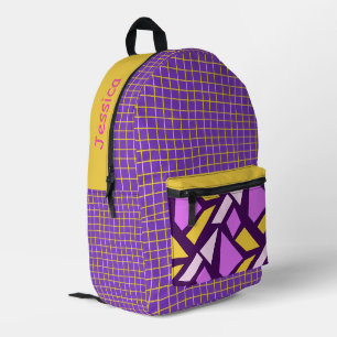 Persoonlijke pret kleuren print gesneden naaizak bedrukte rugzak