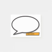 Persoonlijke pretige eenvoudige strip spraakballon post-it® notes (Voorkant)