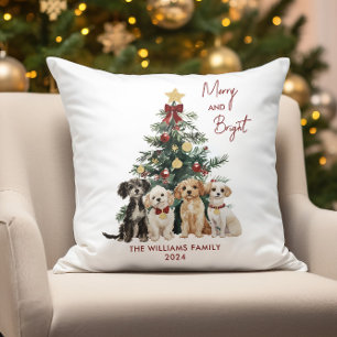 Persoonlijke Prettig & Helder Honden Kerstmis Kussen