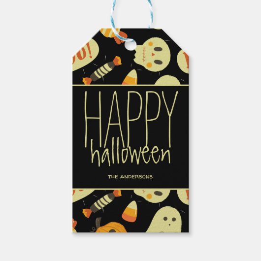 Persoonlijke Prettige Halloween Cadeaulabel (Voorkant)