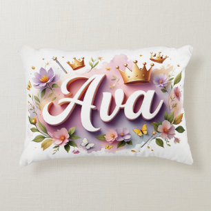 Persoonlijke Princess Bloom Naam Accent Kussen