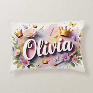 Persoonlijke Princess Bloom Naam Accent Kussen
