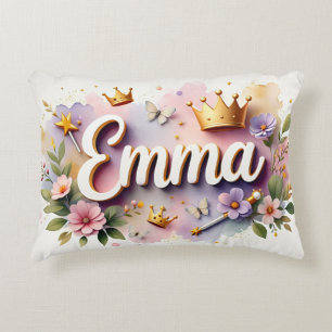 Persoonlijke Princess Bloom Naam Accent Kussen