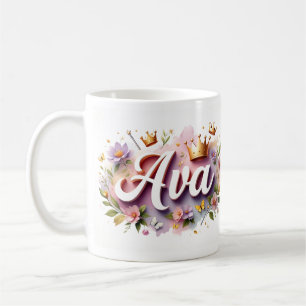 Persoonlijke Princesse Bloemen Mok – Met Naam