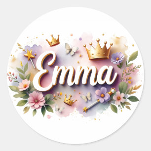 Persoonlijke Prinses Bloemstuk Emma Stickers
