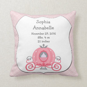 Persoonlijke prinses Carriage Baby Girl Pillow Kussen