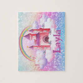 Persoonlijke prinsessenkasteel kind naam puzzel