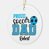 Persoonlijke proud Voetbal Keramisch Ornament (Links)
