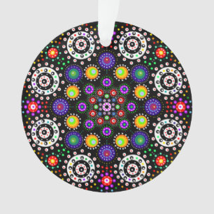 Persoonlijke Psychedelic Dot Mandala Kerstmis Ornament