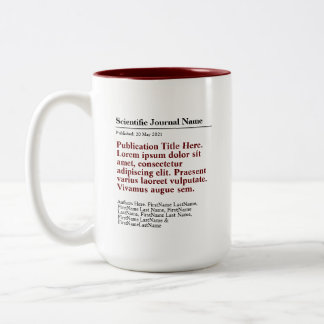 Persoonlijke publicatie Two-Tone 15oz Mok - Rood