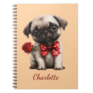 Persoonlijke Pug met eigen naam Notitieboek