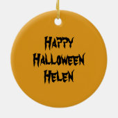 Persoonlijke pumpkin Halloween Hanging Ornament (Achterkant)