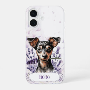 Persoonlijke Pup-houder – Min Pin iPhone 16 Hoesje