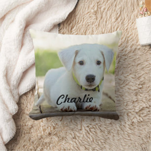 Persoonlijke Puppy Hond DIY Foto en Naam Kussen