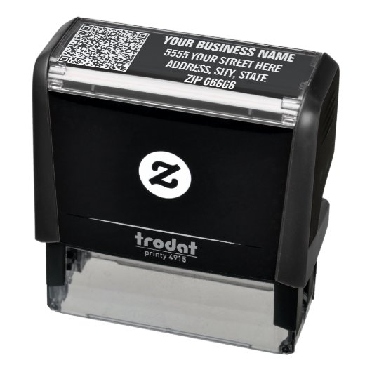 Persoonlijke QR-code adreskleur stempel voorbeeld (Product)