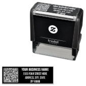 Persoonlijke QR-code adreskleur stempel voorbeeld (In situ)