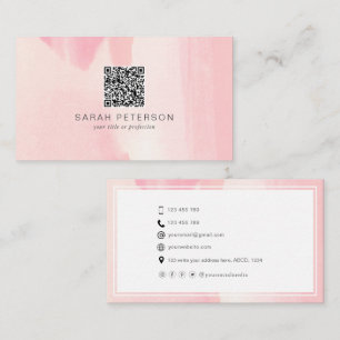 Persoonlijke QR-code stijlvolle, abstracte zwarte Visitekaartje