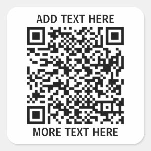 Persoonlijke QR-code Vierkante Sticker
