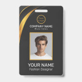 Persoonlijke QR-code Zakelijk logo professioneel Badge (Voorzijde)