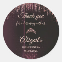 Persoonlijke Quinceañera Stickers | Aangepaste Naa