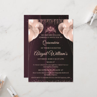 Persoonlijke Quinceañera uitnodiging | Mis Quince
