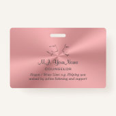 Persoonlijke raadgever luxeroze chroomeffect badge (Achterkant)
