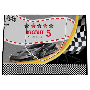 Persoonlijke Racing Auto Cadeautassen Groot Cadeauzakje