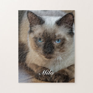 Persoonlijke Ragdoll-kattenfoto en naam Legpuzzel