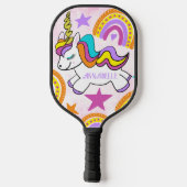 Persoonlijke Rainbows Unicorn Pickleball Paddle (Achterkant)