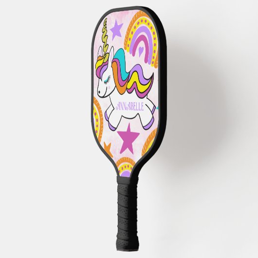Persoonlijke Rainbows Unicorn Pickleball Paddle (Links)