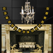 Persoonlijke 'Random Gold Dot Patten Wedding' Vlaggetjes