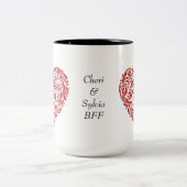 Persoonlijke Red BFF Heart Mok (Center)