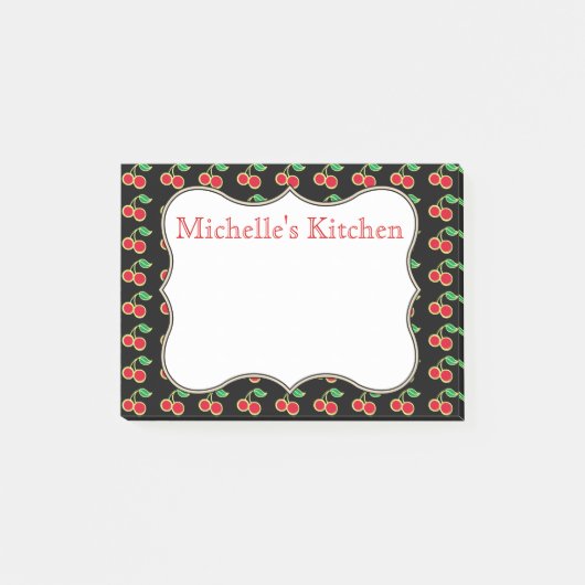 Persoonlijke Red Cherry Post It Notes (Voorkant)