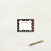 Persoonlijke Red Cherry Post It Notes (Op bureau)