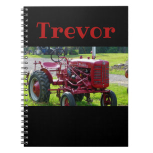 Persoonlijke Red Tractor-laptop Notitieboek
