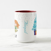 Persoonlijke Redhead Irish Dancer Winter Kerstmis Mok (Midden)