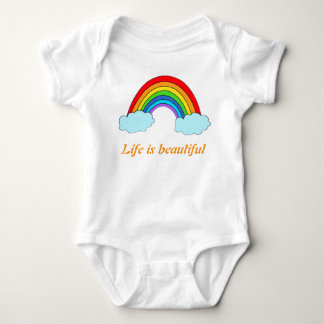Persoonlijke Regenboog Baby Eén Stuk | Aangepaste Romper