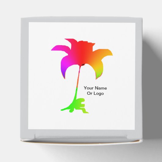 Persoonlijke Regenboog Bloemensnijrand Wijncadeauv Bedankdoosjes (Bovenkant)